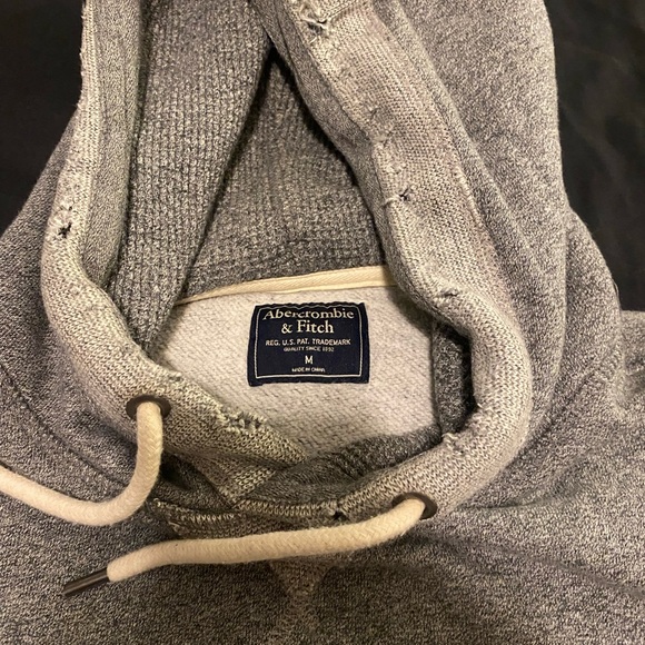 Abercrombie Grey Distressed Hoodie - Picture 5 of 6